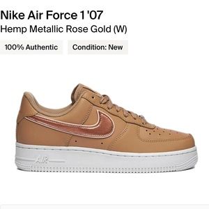 NIB NIKE AIR FORCE 1’S ‘7 HEMP/ROSE